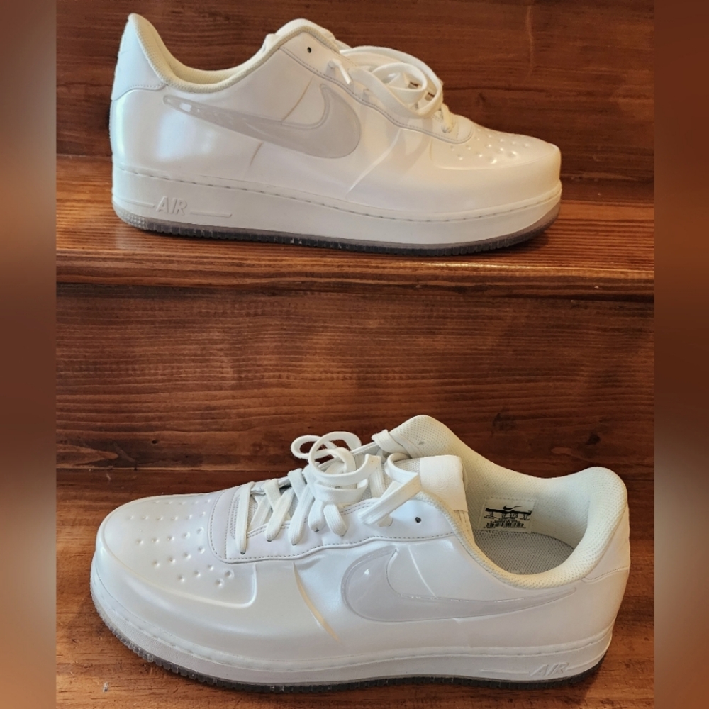 NIKE AIR FORCE 1 ($700+ On STOCK X) FOAMPOSITE TRIPLE WHITE PRO CUP (NO BOX)